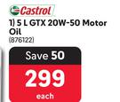 Castrol GTX 20W-50 Motor Oil 876122-5Ltr 