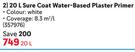 Plascon Sure Coat Water-Based Plaster Primer 357976-20Ltr