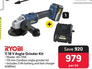 Ryobi 18V Angle Grinder Kit 438544-Per Kit