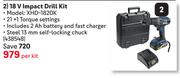 Ryobi 18V Impact Drill Kit 438548-Per Kit