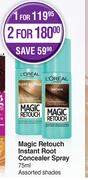 L'Oreal Magic Retouch Instant Root Concealer Spray Assorted Shades-For 2 x 75ml