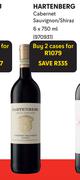 Hartenberg Cabernet Sauvignon/Shiraz-For 2 x 6 x 750ml