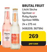 Brutal Fruit Litchi Seche Spritzer Or Ruby Apple Spritzer NRBs-24 x 275ml Per Case
