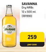 Savanna Dry NRBs-12 x 500ml Per Case