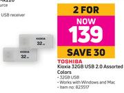Toshiba Kioxia 32GB USB  Assorted Colours-For 2