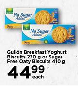 Gullon Breakfast Yoghurt Biscuits 220g Or Suagr Free Oaty Biscuits 410g-Each