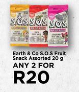 Earth & Co S.O.S Fruit Snack Assorted-For Any 2 x 20g