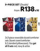 Oeko-Tex 9-Piece Duvet Set (Double)