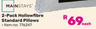 Mainstays 2 Pack Hollow Fibre Standard Pillows-Each