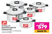 Hart 10 Piece J7 Aluminium Solid Lid Cookware Set