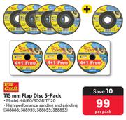 Tork Craft 115mm Flap Disc 5-Pack 40/60/80GRIT/120-Per Pack