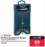 Bosch 25-Piece Screwdriver Bit Set 2607017400-Per Set