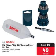 Bosch 25-Piece Big Bit Screwdriver Bit Set 2607017404-Per Set
