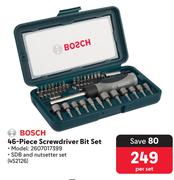 Bosch 46-Piece Screwdriver Bit Set 2607017399-Per Set
