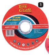 Tork Craft 115mm Steel Cutting Discs-Per 10+5 Pack