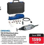 Dremel 130W Multitool Plus 25 Accessories Kit F013000JP