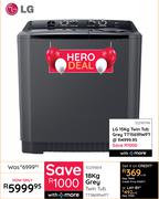 LG 18kg Grey Twin Tub Washing Machine TT1861RWPT 10299814