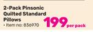 Always Home 2-Pack Pinsonic Quilted Standard Pillows-Per Pack