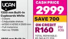 Ucan 1350mm Built-in Cupboards (White)