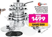 Tissolli 21-Piece Crown Stainless Steel Cookware Set-Per Set