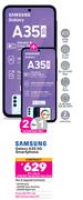 2 x Samsung Galaxy A35 5G Smartphone-On 1.3GB Red Top Up Core More Data + On Promo 80