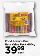 Food Lover's Fruit Bars Value Pack-400g Each