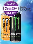 Monster Energy Drink Assorted-For 2 x 500ml