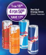 Red Bull Energy Drink Assorted-For 4 x 250ml