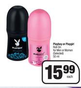 Playboy Or Playgirl Roll On For Men Or Women (Selected)-50ml Each