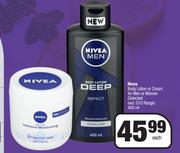 Nivea Body Lotion Or Cream For Men Or Women (Selected Excl.Q10 Range)-400ml Each