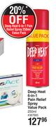 Deep Heat 6 In 1 Pain Relief Spray Value Pack-250ml