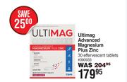 Ultimag Advanced Magnesium Plus Zinc 30 Effervescent Tablets