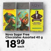 Nova Sugar Free Chocolate Assorted-40g Each