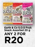 Earth & Co S.O.S Fruit Snack Assorted-For Any 2 x 20g