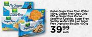Gullon Sugar Free Choc Wafer 180g, Gluten Free Choc Chip 200g, Sugar Free Cocoa Sandwich Cookies-EA