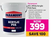 Paramount White Acrylic PVA Paint-20L