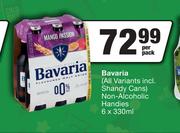 Bavaria (All Variants Incl.Shandy Cans) Non Alcoholic Handies-6 x 330ml Per Pack