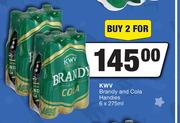 KWV Brandy & Cola Handies-For 2 x 6 x 275ml