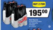 Red Square Energising Vodka (All Variants) Handies-For 2 x 6 x 275ml