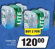 Castle Lite Cans-For 2 x 6 x 410ml