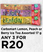 Carbsmart Lemon, Peach Or Berry Ice Tea Assorted 17g- For Any 3