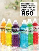 Endurade Sugar Free Sports Drink Assorted 630ml- For Any 6