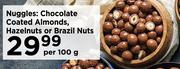Nuggles: Chocolate Coated Almonds, Hazelnuts Or Brazil Nuts- Per 100 g