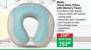 Medic Travel Neck Pillow With Memory Foam