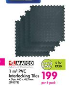 Matco 1 m² PVC Interlocking Tiles - Per 4 Pack