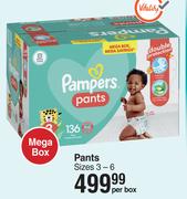 Pampers Pants Mega Box Sizes 3-6-Per Box
