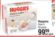 Huggies Extra Care Nappies Size 0 25 Pack-Per Pack