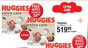 Huggies Extra Care Nappies Sizes 1-5-Per 2 Pack