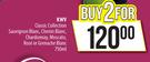 KWV Classic Collection Sauvignon Blanc,Chenin Blanc,Chardonnay,Moscato,Rose Or GrenacheBlanc-2x750ml