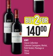 KWV Classic Collection Cabernet Sauvignon, Merlot, Petit Verdot, Pinotage Or Shiraz-For 2 x 750ml